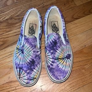 Purple tie dyed Vans